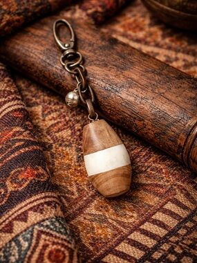 Ebony Wood Ivory inlay Talisman